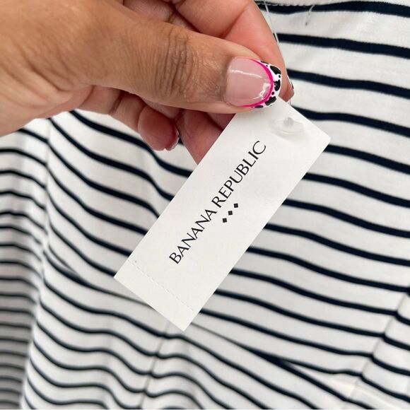 NWT Banana Republic Factory Black and White Striped Dress - Picture 15 of 16
